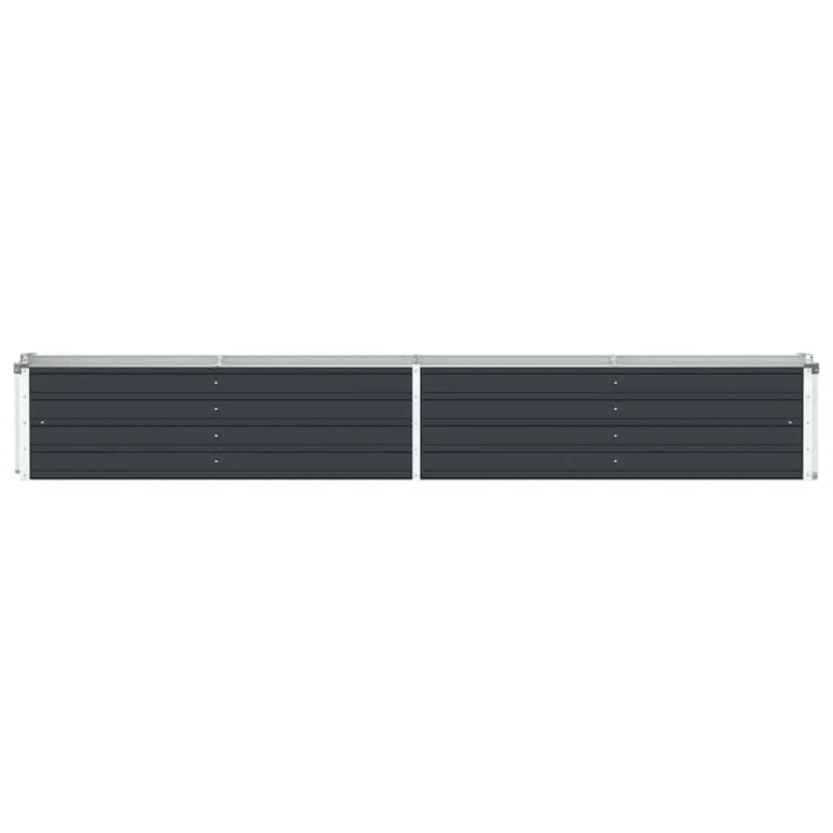 vidaXL Hochbeet, Blumentopf, Pflanzgefäß, Blumentopf, Blumenkasten, Garten, Außenbereich, 320 x 40 x 45 cm, verzinkter Stahl, Anthrazit – Bild 5