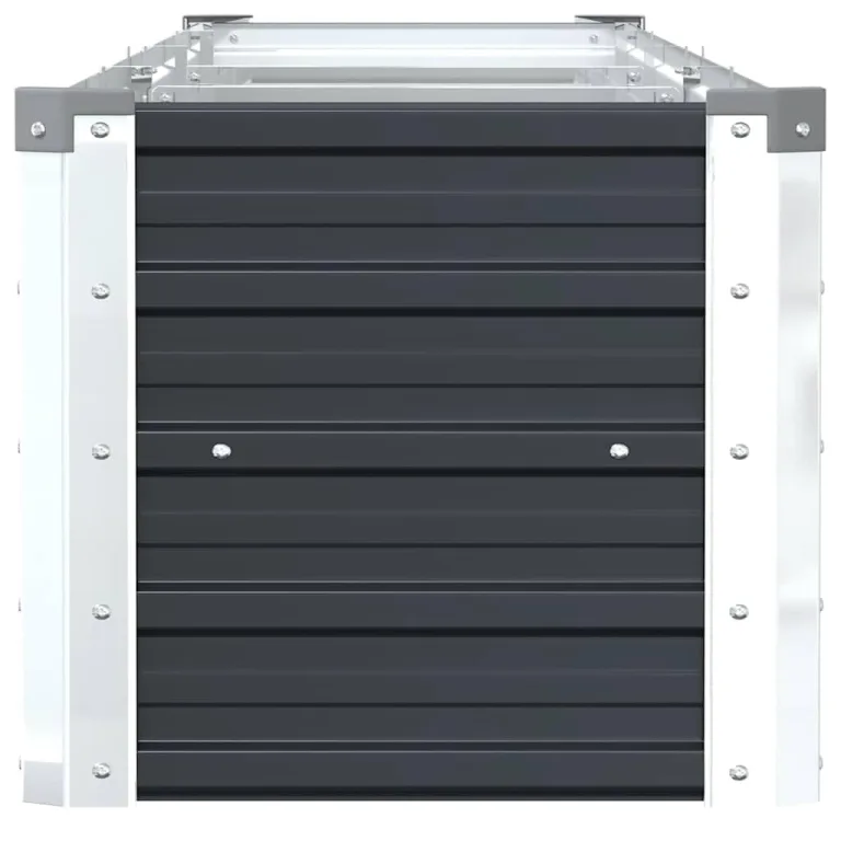 vidaXL Hochbeet, Blumentopf, Pflanzgefäß, Blumentopf, Blumenkasten, Garten, Außenbereich, 320 x 40 x 45 cm, verzinkter Stahl, Anthrazit – Bild 6