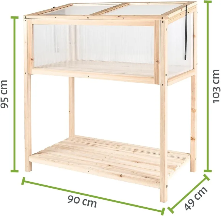 empasa Hochbeet 'Raise Deluxe' aus Holz Blumenkasten Pflanzkübel Frühbeet Kräuterbeet mit Abdeckung für Garten, Balkon und Terrasse – Bild 7