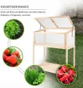 empasa Hochbeet 'Raise Deluxe' aus Holz Blumenkasten Pflanzkübel Frühbeet Kräuterbeet mit Abdeckung für Garten, Balkon und Terrasse - Thumbnail 4