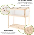 empasa Hochbeet 'Raise Deluxe' aus Holz Blumenkasten Pflanzkübel Frühbeet Kräuterbeet mit Abdeckung für Garten, Balkon und Terrasse - Thumbnail 6