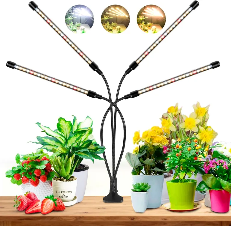 wolezek Pflanzenlampe LED, Pflanzenlicht, 80 LEDs Pflanzenleuchte 3000K 5000K 660nm Wachsen licht Vollspektrum für Zimmerpflanzen mit Zeitschaltuhr, 5 Arten von Helligkeit & 3 Lichter Modi für Gemüse – Bild 1