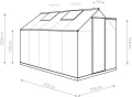 Westmann Aluminium Gewächshaus Flora 610 | Silber | 312x192x201 cm - Thumbnail 8