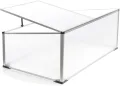 Wiltec Frühbeet Gewächshaus aus Aluminium, 100 x 60 x 40 cm, Gemüsebeet mit arretierbarem Dach und 2 Flügeln, witterungsbeständig, UV-Schutz - Thumbnail 6