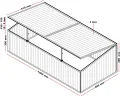 Wiltec Frühbeet Gewächshaus aus Aluminium, 100 x 60 x 40 cm, Gemüsebeet mit arretierbarem Dach und 2 Flügeln, witterungsbeständig, UV-Schutz - Thumbnail 4