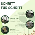 [Das Original Sprossenglas 3er Set + KRESSESIEB | 1000ml mit hochwertigem Edelstahl-Gitterdeckel, Ständer, Keramikschale + Sprossen-ABC [Druckversion] Keimglas Anzuchtschale Kresseschale - Thumbnail 5