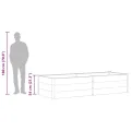 vidaXL Hochbeet Pflanzkübel Gartenbeet Blumenbeet Pflanzkasten Kräuterbeet Blumenkasten Pflanzkasten Gemüsebeet Pflanzbeet 250x100x54cm WPC Grau - Thumbnail 4
