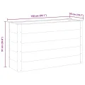 vidaXL Garten Hochbeet Pflanzkasten Blumenkasten Gemüsebeet Pflanzkübel Blumenkübel Frühbeet Gartenbeet Pflanzbeet WPC 150x50x91cm Grau - Thumbnail 3