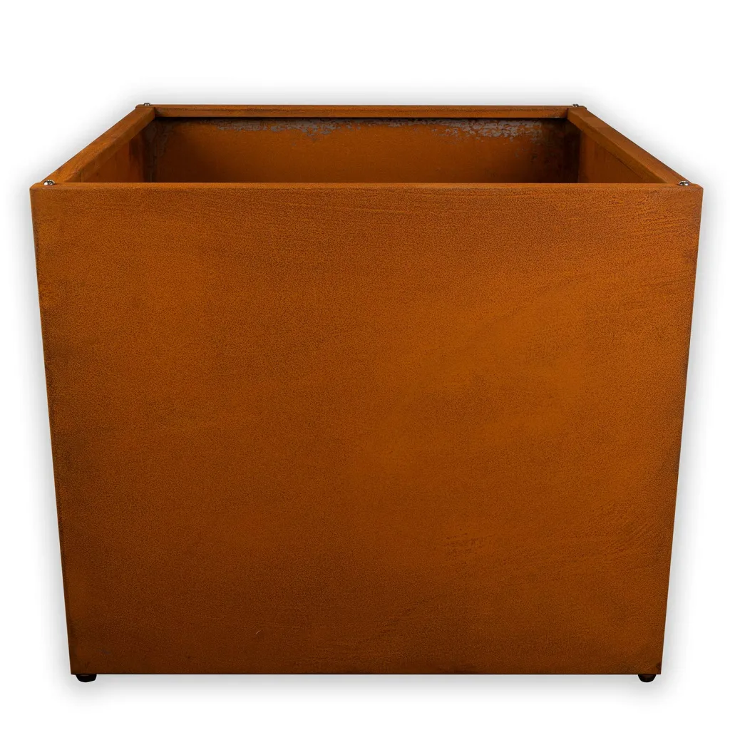 Köhko® Designer Pflanzrahmen (Ohne Boden) aus Cortenstahl als Bausatz QUADER 80x80x50 cm……