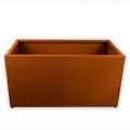 Köhko® Designer Hochbeet Rahmen (Ohne Boden) aus Cortenstahl als Bausatz TROG 100x40x40 cm… - Thumbnail 1