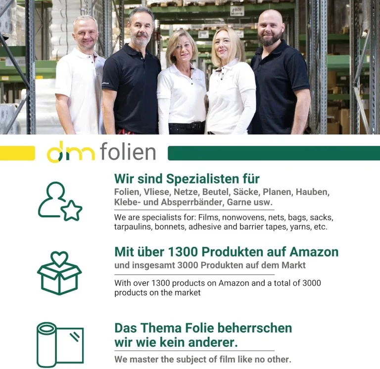 Gitterfolie 1,5 x 5 m I Stabile 250 g/m² Gewebeplane mit Nagelrand I Transparente & reißfeste Gartenfolie für langfristige Abdeckungen I Wetterfest & 3 Jahre UV-beständig – Bild 5