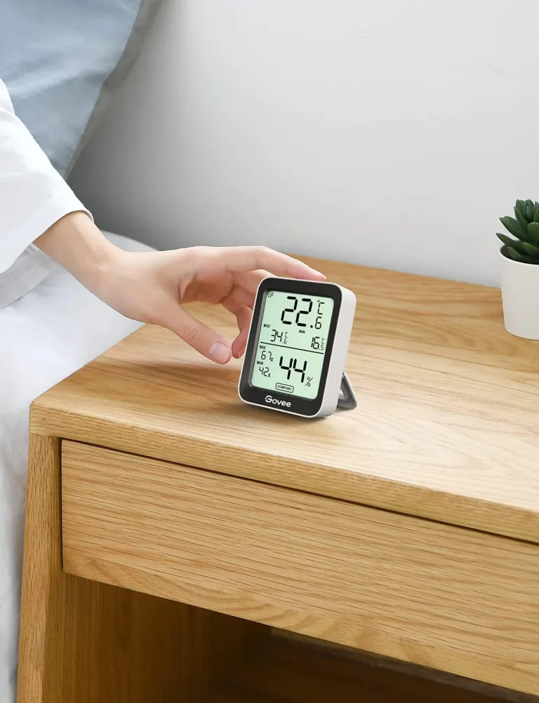 Govee Bluetooth Thermometer Hygrometer Innen, LCD Digital Temperatur luftfeuchtigkeitsmesser mit Benachrichtigungs Alarm, Präzise Thermo-Hygrometer mit APP, Datenspeicherung für Gewächshaus Weinkeller – Bild 8