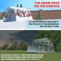 Gewächshaus Groß Drop 3x10m StahlRahmen Garten Treibhaus Pflanzenhaus 30M² mit 4mm Polycarbonat - Modelle und Größen Verschiedene - Thumbnail 4