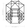 vidaXL Gewächshaus mit Regalen 1 Tür Pflanzenhaus Treibhaus Tomatenhaus Garten Foliengewächshaus Folienzelt Frühbeet Stahl 227x223cm - Thumbnail 4
