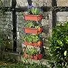tectake® Vertical Gardening Beet mit 4X Blumenkasten, Pflanzturm Hochbeet Kunststoff, als Indoor Kräutergarten oder Outdoor im Garten, als Sichtschutz Balkon, Terrassen Deko, Blumenbank – Bild 2