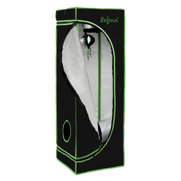 Zelsius Growzelt MyHomeGrow Grow Tent | Indoor Growroom | Growschrank Darkroom Pflanzenzelt Gewächshaus Zuchtzelt (140 x 140 x 200 cm, Grau) – Bild 8