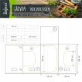 Zelsius Growzelt MyHomeGrow Grow Tent | Indoor Growroom | Growschrank Darkroom Pflanzenzelt Gewächshaus Zuchtzelt (140 x 140 x 200 cm, Grau) - Thumbnail 2