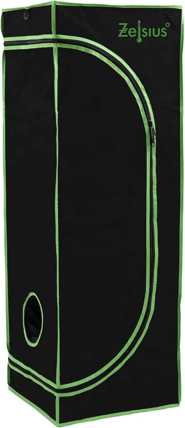 Zelsius Growzelt MyHomeGrow Grow Tent | Indoor Growroom | Growschrank Darkroom Pflanzenzelt Gewächshaus Zuchtzelt (120 x 60 x 180 cm, Grau) – Bild 3