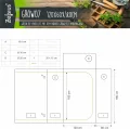 Zelsius Growzelt MyHomeGrow Grow Tent | Indoor Growroom | Growschrank Darkroom Pflanzenzelt Gewächshaus Zuchtzelt (120 x 60 x 180 cm, Grau) - Thumbnail 2