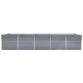 vidaXL Hochbeet Pflanzkübel Pflanzbeet Gemüsebeet Gartenbeet Frühbeet Blumenkasten Pflanzkasten Garten Verzinkter Stahl 400x80x77cm Grau - Thumbnail 8