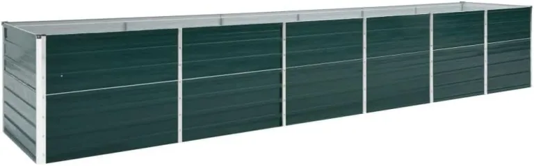 vidaXL Hochbeet Pflanzkübel Pflanzbeet Gemüsebeet Gartenbeet Frühbeet Blumenkasten Pflanzkasten Garten Verzinkter Stahl 480x80x77cm Grün – Bild 1