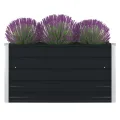 vidaXL Hochbeet Gartenbeet Gemüsebeet Pflanzbeet Pflanzkasten Blumenbeet Blumenkasten Frühbeet Garten 100x100x45cm Verzinkter Stahl Braun - Thumbnail 8