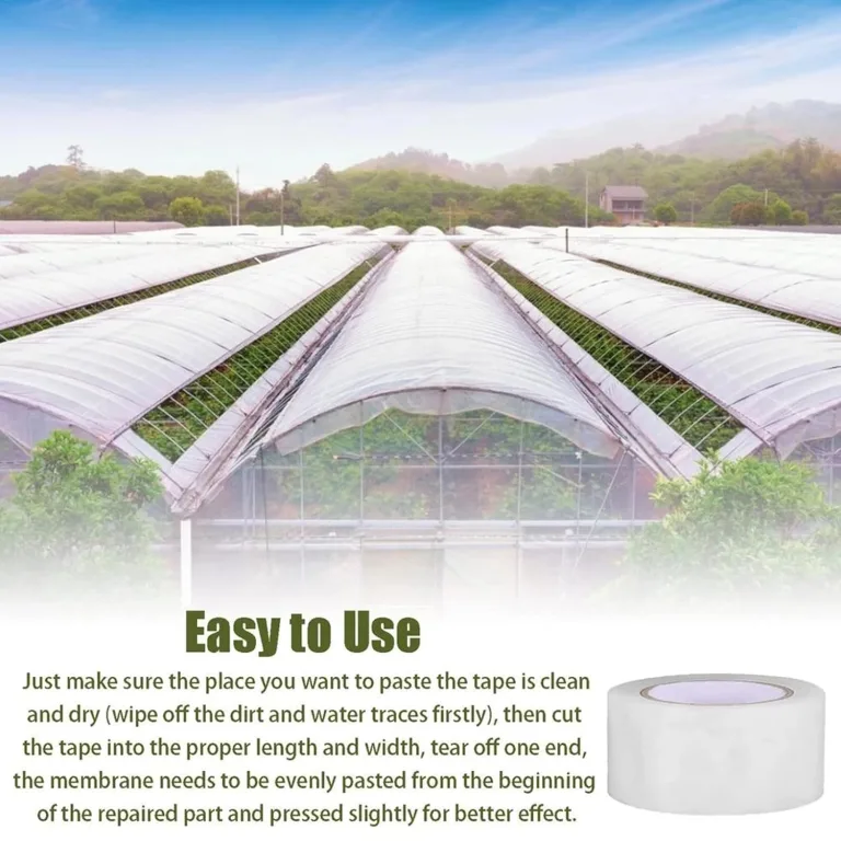 Polytunnel Greenhouse Clear Polytheen Reparatie Tape (50-25) – Bild 7