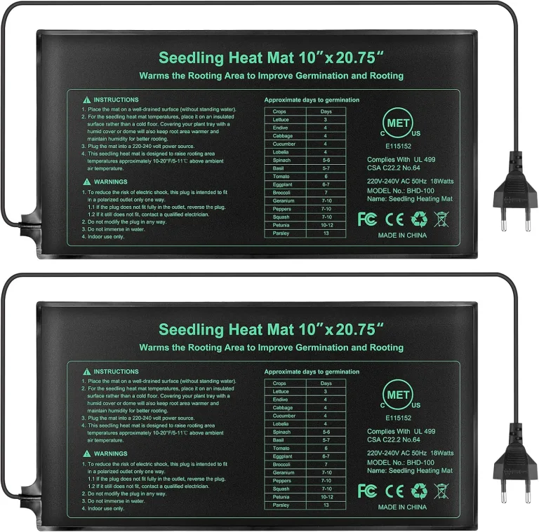 RIOGOO 24 * 52 cm Sämling-Heizmatte und Thermostatregler 68-108 ° F Digitaler Thermostatregler IP68 Wasserdicht (beheizte Matte + Thermostatregler) – Bild 8