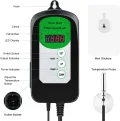 RIOGOO 24 * 52 cm Sämling-Heizmatte und Thermostatregler 68-108 ° F Digitaler Thermostatregler IP68 Wasserdicht (beheizte Matte + Thermostatregler) - Thumbnail 5