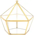 Glas Terrarium Einzigartige geometrische Sukkulente Pflanzer Pflanzer Künstliche Blumenbehälter Halter Staubschutz Dekor Mini Innen Gewächshaus - Thumbnail 2