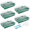 MIXC Mini Gewächshaus 5 Stück 200 Zellen Anzuchtkasten Zimmergewächshaus Anzuchtset Pflanzen Anzucht Setzling Starter Tabletts Treibhaus Anzuchtschale Mit Deckel - Thumbnail 9