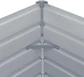 vidaXL Hochbeet Pflanzkübel Pflanzbeet Gemüsebeet Gartenbeet Frühbeet Blumenkasten Pflanzkasten Garten Verzinkter Stahl 400x80x45cm Grau - Thumbnail 7