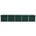 vidaXL Hochbeet Pflanzkübel Pflanzbeet Gemüsebeet Gartenbeet Frühbeet Blumenkasten Pflanzkasten Garten Verzinkter Stahl 400x80x77cm Grün - Thumbnail 5
