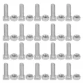 Muttern Schrauben - 20 Satz 22mm M6x22 Schrauben und M6 Mutter Aluminium Muttern & Schrauben Set Werkzeugzubehör für Gewächshaus - Thumbnail 2