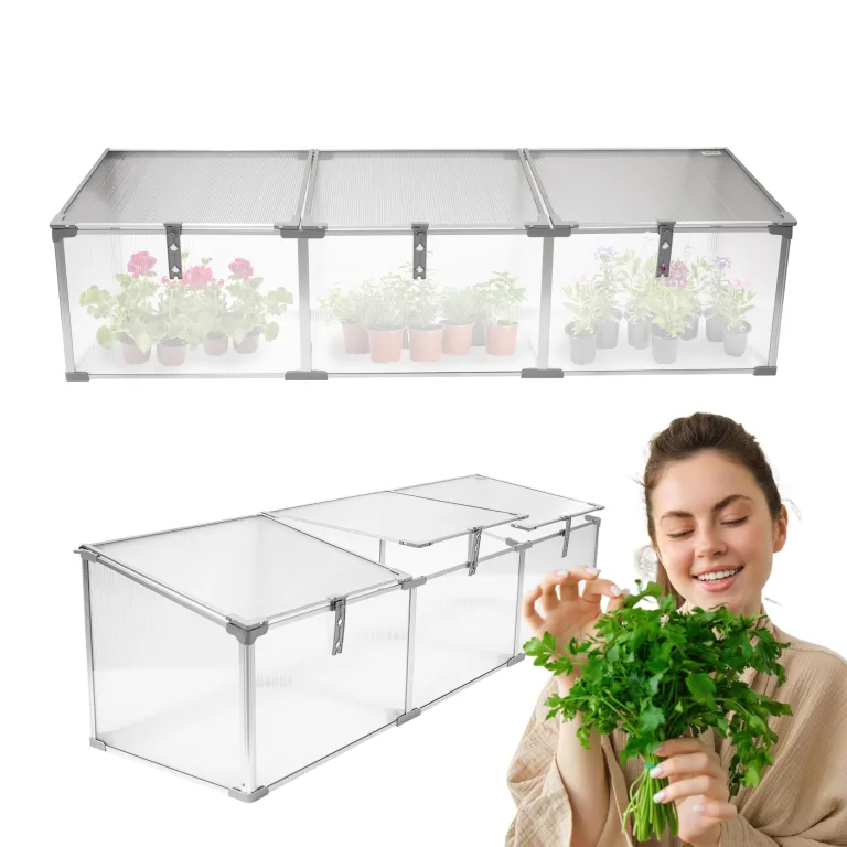 Grindi Frühbeetaufsatz - Mini Gewächshaus Magnolia III 180x51x51 cm - Gewächshaus klein Balkon - Garten Polycarbonat - Hochbeet Balkon Treibhaus - Frühbeetkasten - Laarbeek Mini – Bild 1