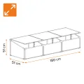 Grindi Frühbeetaufsatz - Mini Gewächshaus Magnolia III 180x51x51 cm - Gewächshaus klein Balkon - Garten Polycarbonat - Hochbeet Balkon Treibhaus - Frühbeetkasten - Laarbeek Mini - Thumbnail 2