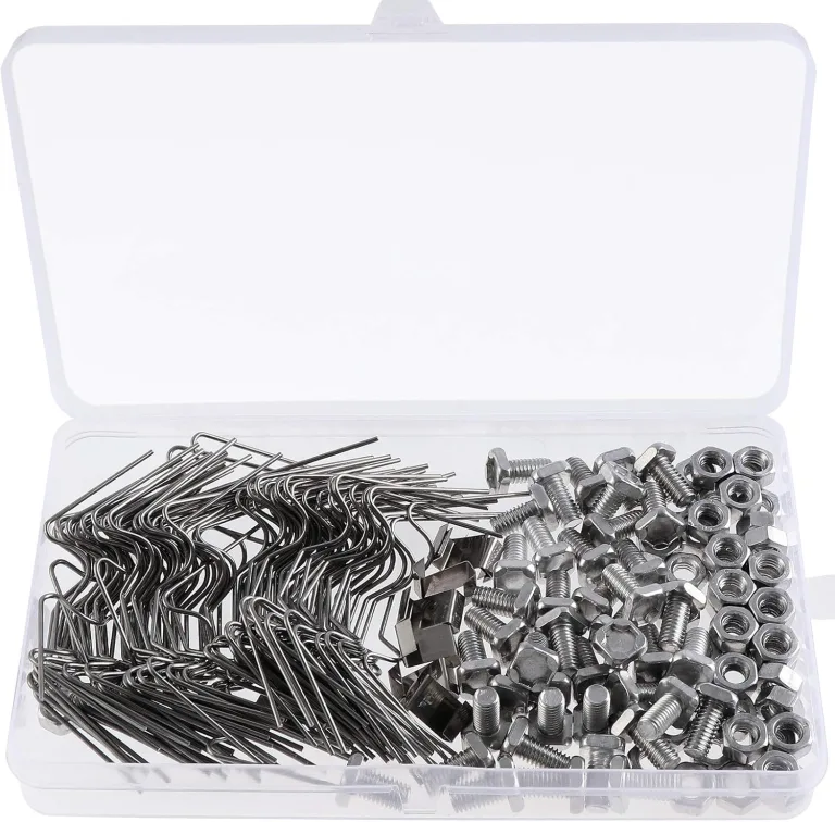 Color 230-teiliges Gewächshaus-Reparaturset, 80 Verglasungsclips mit Drahtklammern, 50 Aluminium-Gewächshausmuttern und 50 Aluminiumschrauben für Aluminium-Gewächshaus, 50 Z-Klemmen in Silber – Bild 1