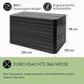 blumfeldt Hochbeet High Grow Straight Material: verzinkter Stahl. Durchmesser: 0,6 mm. Rostschutz. 4X Aluminium Schutzleisten. Maße: 200 x 90 x 100 cm. Volumen: 1800 l. Anthrazit. - Thumbnail 5