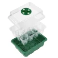 Anzuchtkasten Set, 12 Stück 144 Zellen, Mini Gewächshaus mit Deckel & Belüftung, 3,7 x 3,7 x 5,5 cm, für Sämling Pflanze, Kräuter, Gemüse & Blumen, mit 20 Pflanzetiketten, Locher & Pikierhilfe - Thumbnail 10