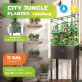Bio Green Metall-Hochbeet City Jungle Heidelberg für Innen und Außen | Bewässerungssystem und Rankgitter integriert | Pflanzkübel für Gemüse, Kräuter und Blumen | B 62 x T 32 x H 160 cm - Thumbnail 4