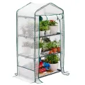 Bramble - Premium Garten Foliengewächshaus für Balkon & Terrasse mit 3 Etagen, Stahlrahmen & Verstärkter PVC-Abdeckung - Stabil & Einfach zu Montieren - 125x69x49cm - Thumbnail 1