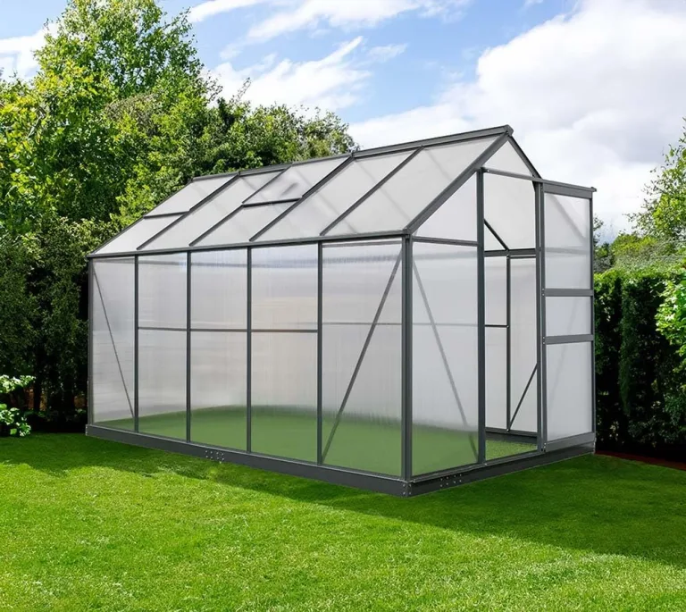 Westmann Gewächshaus Flora 610 Aluminium | 312x192x201 cm | Anthrazit | Pflanzhaus & Treibhaus zum ganzjährigen Anbau von Gemüse & Obst – Bild 4