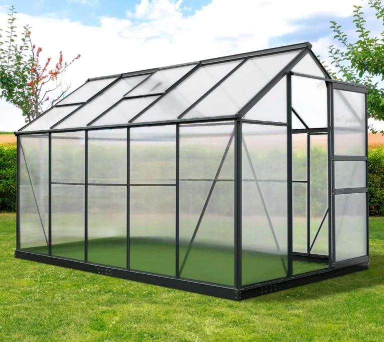 Westmann Gewächshaus Flora 610 Aluminium | 312x192x201 cm | Anthrazit | Pflanzhaus & Treibhaus zum ganzjährigen Anbau von Gemüse & Obst – Bild 3