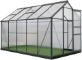 Westmann Gewächshaus Flora 610 Aluminium | 312x192x201 cm | Anthrazit | Pflanzhaus & Treibhaus zum ganzjährigen Anbau von Gemüse & Obst - Thumbnail 2