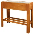 WAGNER GrowFAMILY - Hochbeet - GrowBOX Light - Nadelholz, Massivholz FSC®, Kastanie, 53,5 x 53,5 x 70 cm, Regalboden, inkl. Pflanztasche - 25038001 - Thumbnail 6