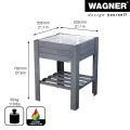 WAGNER GrowFAMILY - Hochbeet - GrowBOX Light - Nadelholz, Massivholz FSC®, anthrazit, 53,5 x 53,5 x 70 cm, Regalboden, inkl. Pflanztasche - 25035001 - Thumbnail 2