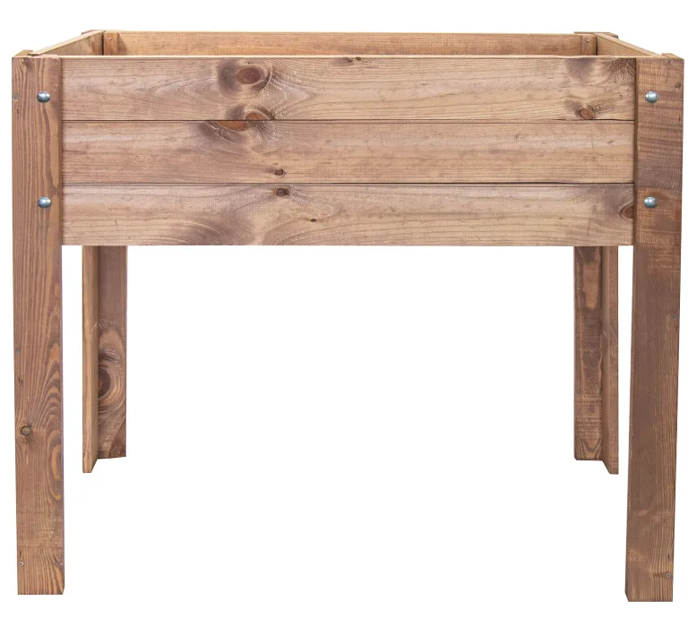 mgc24 Hochbeet Kiefernholz Dunkelbraun, 80 x 30 x 78cm, extra schmal | Stehender Pflanzkasten aus Holz, Für Garten/Terrasse/Balkon, vielseitig nutzbar, robust & stabil, einfache Montage – Bild 8