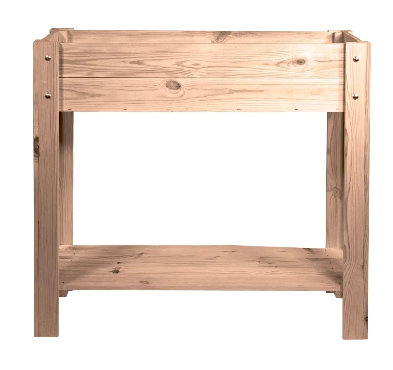 mgc24 Hochbeet Kiefernholz Dunkelbraun, 80 x 37,6 x 78cm mit 2 Etagen | Stehender Pflanzkasten aus Holz, Für Garten/Terrasse/Balkon, vielseitig nutzbar, robust & stabil, einfache Montage – Bild 6