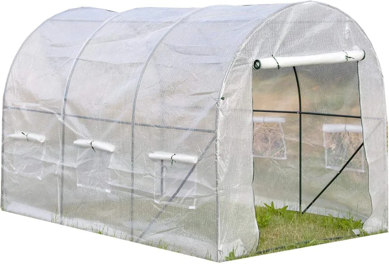 ESTEXO Gewächshaus Treibhaus Foliengewächshaus 300x200x200 cm Folien-Tunnel Bogendach Bogendachgewächshaus Gartenhaus – Bild 1