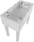 BooGardi Hochbeet Holz mit Vlies · 4 Farben · Hellbraun · Pflanzkasten rückenschonend · Blumenkasten · Kräuterbeet Gemüsebeet für Balkon Terrasse - Thumbnail 8